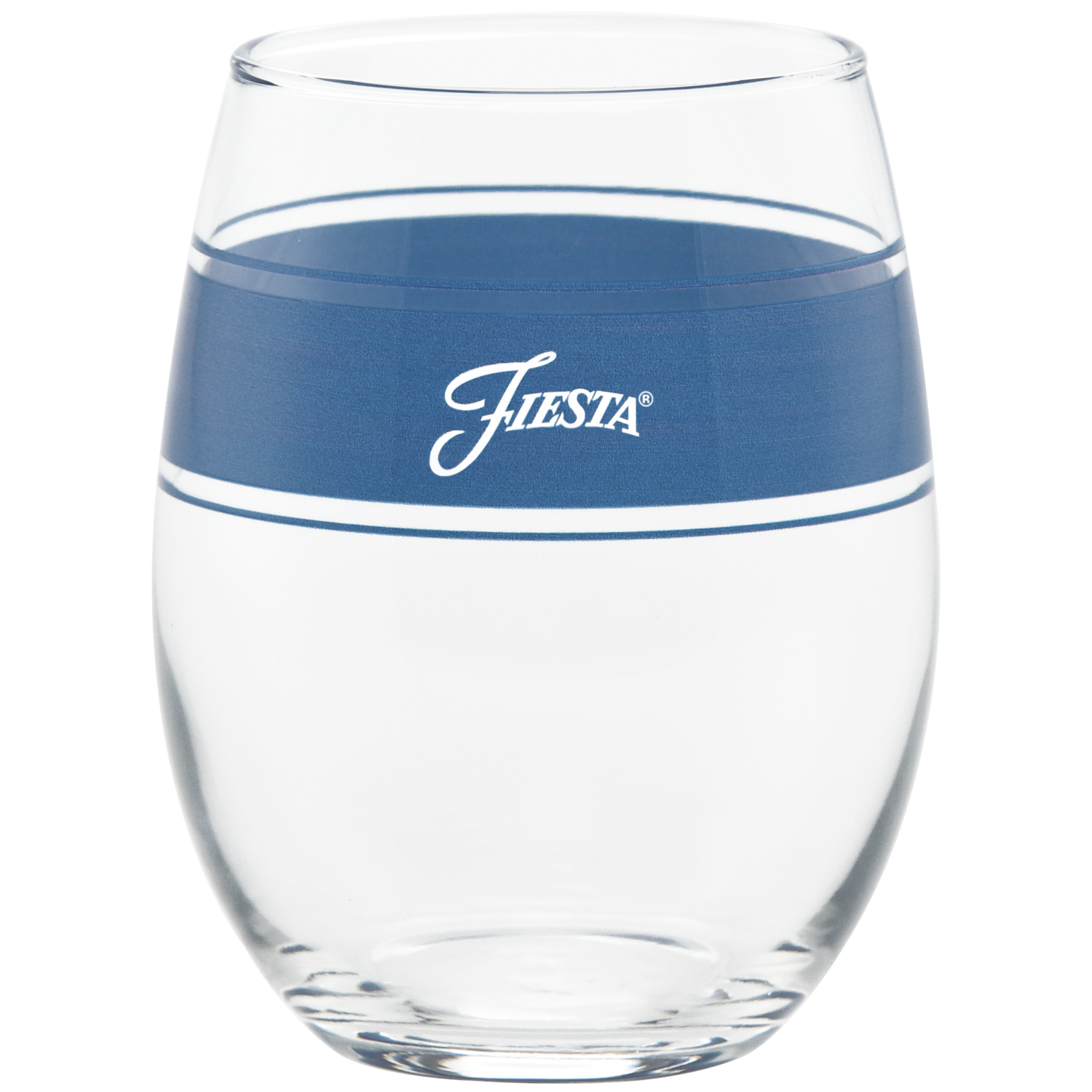 Fiesta China Coastal Blues 15 oz. Frame Stemless Wine Mixed Color, Set of 4 - Image 4