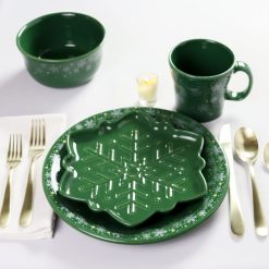Alternative view of Fiesta China Jade Snowflake Classic Rim 9 Inch Luncheon Plate