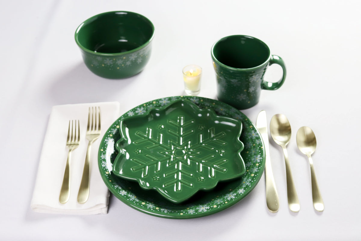 Fiesta China Jade Snowflake Classic Rim 9 Inch Luncheon Plate - Image 2