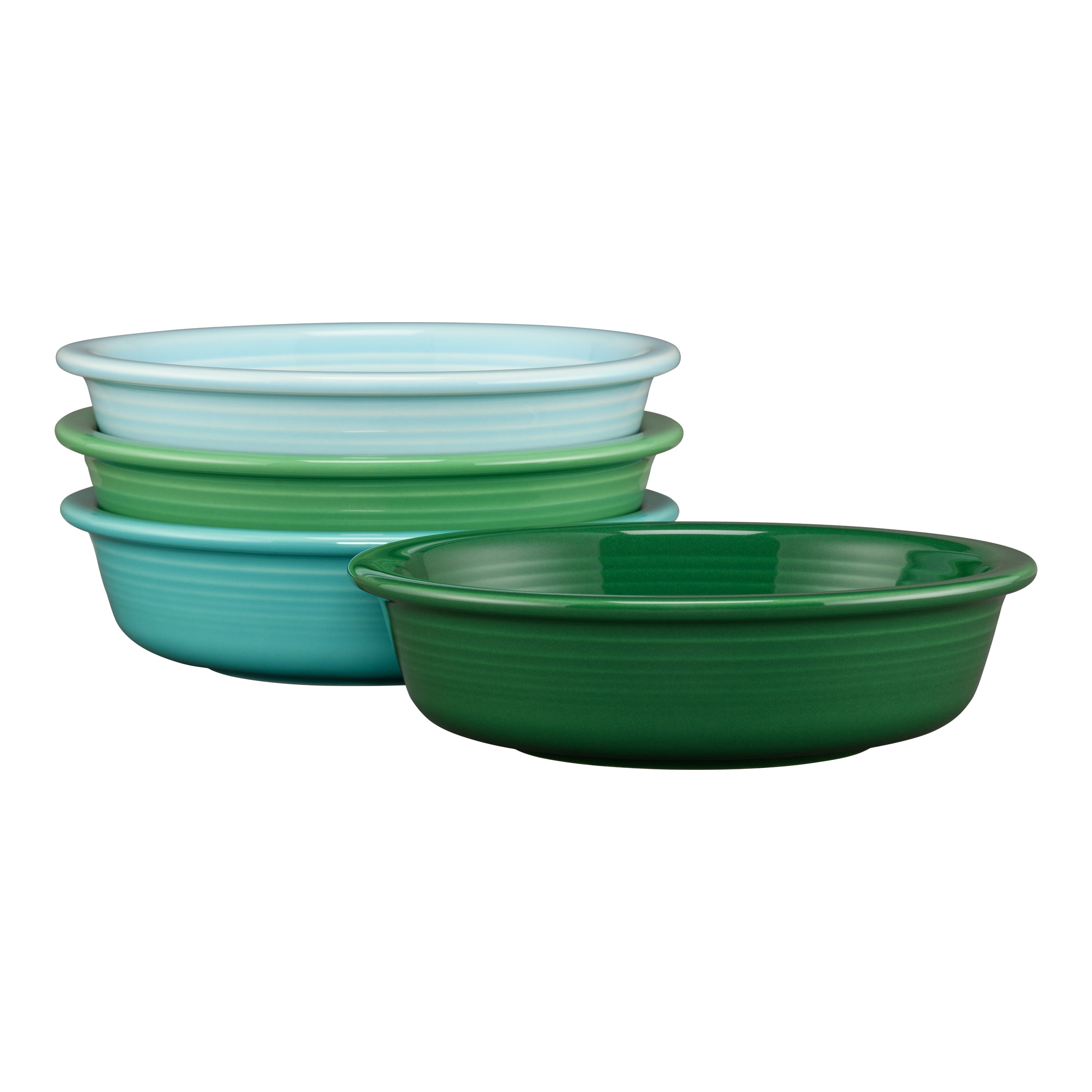 Fiesta China Mixed Aegean Classic Rim 6 7/8 Inch Cereal Bowl 19 oz, Set of 4