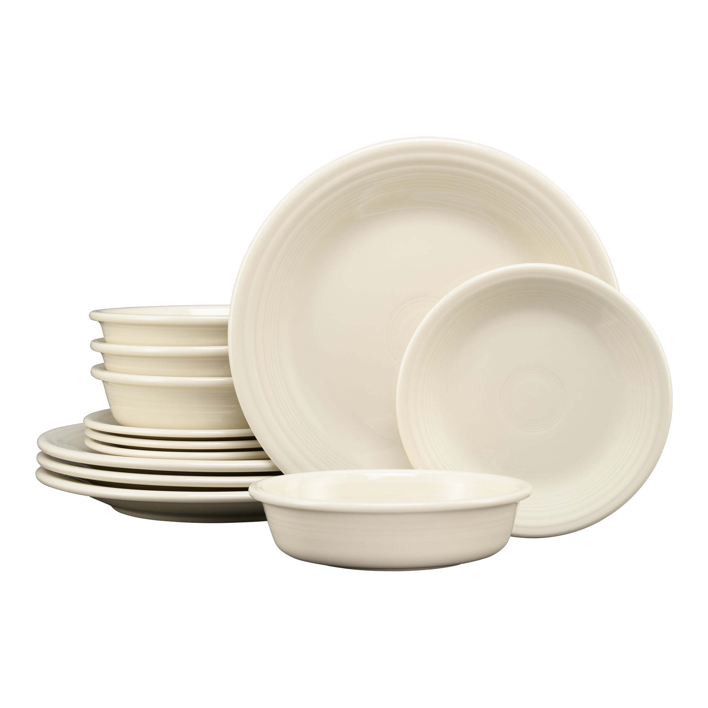 Fiesta China Classic Rim 12-Piece Dinnerware Set, Service for 4 - Image 14