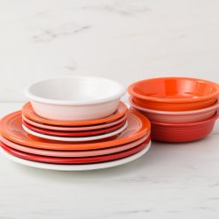 Alternative view of Fiesta China Mixed Sunset Horizon Classic Rim 12-Piece Dinnerware Set, Service for 4