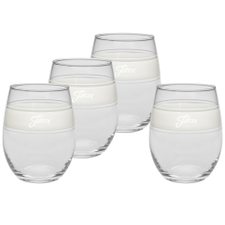 Fiesta China Linen 15 oz. Frame Stemless Glass, Set of 4