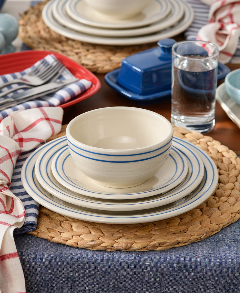 Fiesta China Americana Lapis Band Classic Bistro 3-Piece Place Setting, Service For 1 - Image 3