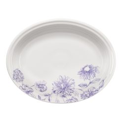 Fiesta China Botanical Floral Lavender 11 5/8 Inch Medium Oval Serving Platter