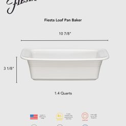 Alternative view of Fiesta China Fiesta Linen 10 3/4 Inch x 5 3/4 Inch Loaf Pan Baker 1.4 Quarts