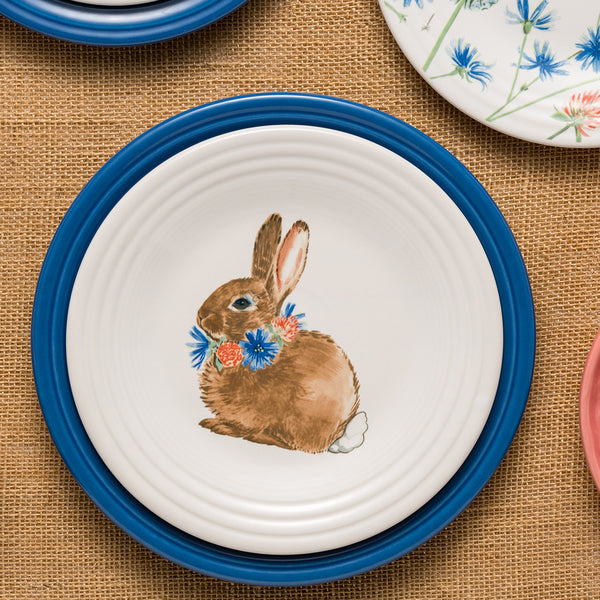 Fiesta China New Retired Breezy Floral Easter Classic Rim 9 Inch Luncheon Plate - Image 2