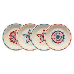 Alternative view of Fiesta China Americana Set of 4 Classic Rim 7 1/4 Inch Salad Plates