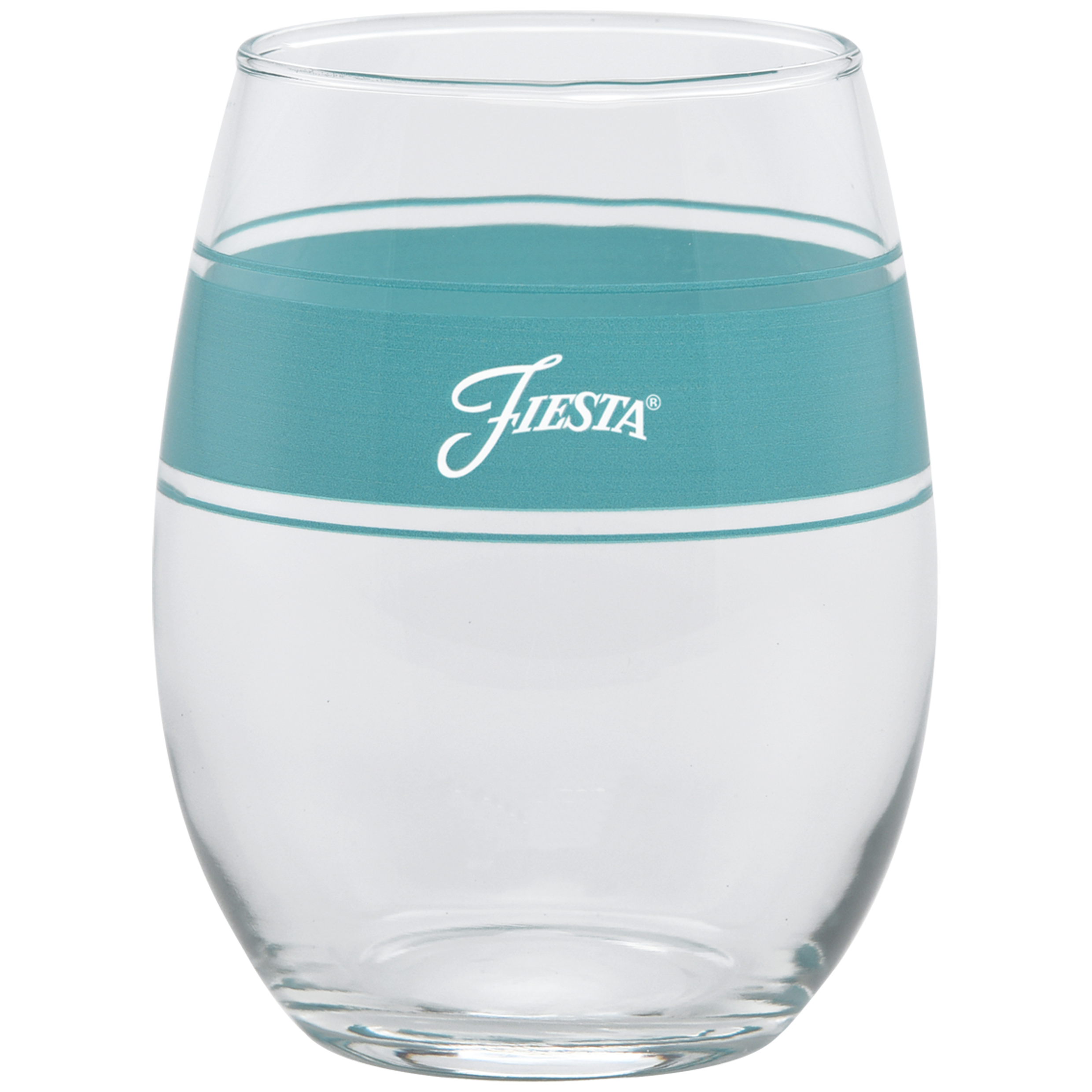 Fiesta China Coastal Blues 15 oz. Frame Stemless Wine Mixed Color, Set of 4 - Image 3