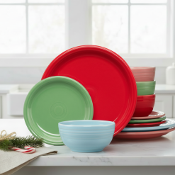 Alternative view of Fiesta China Peppermint Frost Mixed Color Bistro Coupe 12-Piece Dinnerware Set, Service for 4