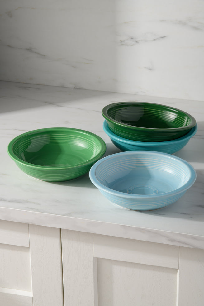 Fiesta China Mixed Aegean Classic Rim 8 3/8-Inch 34OZ Pasta Bowls, Set of 4 - Image 2