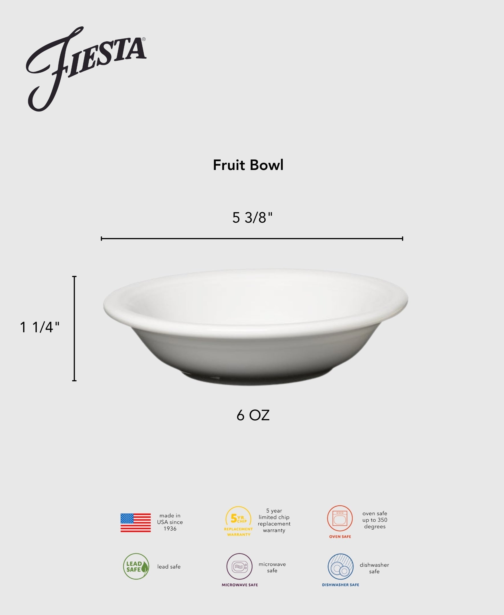 Fiesta China Fruit Bowl 6 OZ - Image 3