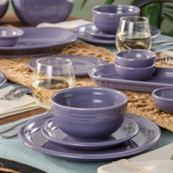 Alternative view of Fiesta China Lavender Bistro Coupe 3-Piece Place Setting, Service for 1