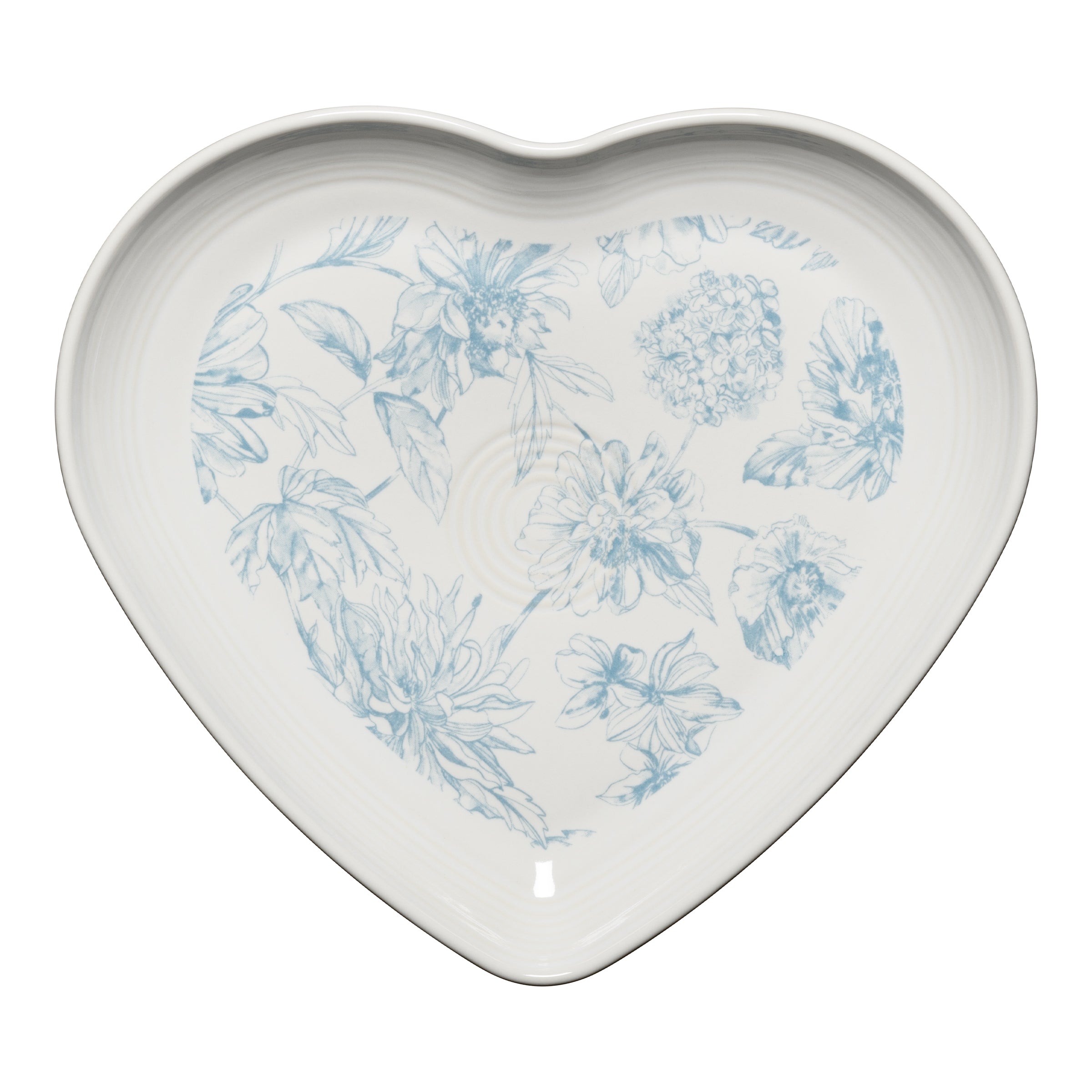 Fiesta China New Retired Fiesta Botanical Floral 9 Inch Heart Shaped Plate
