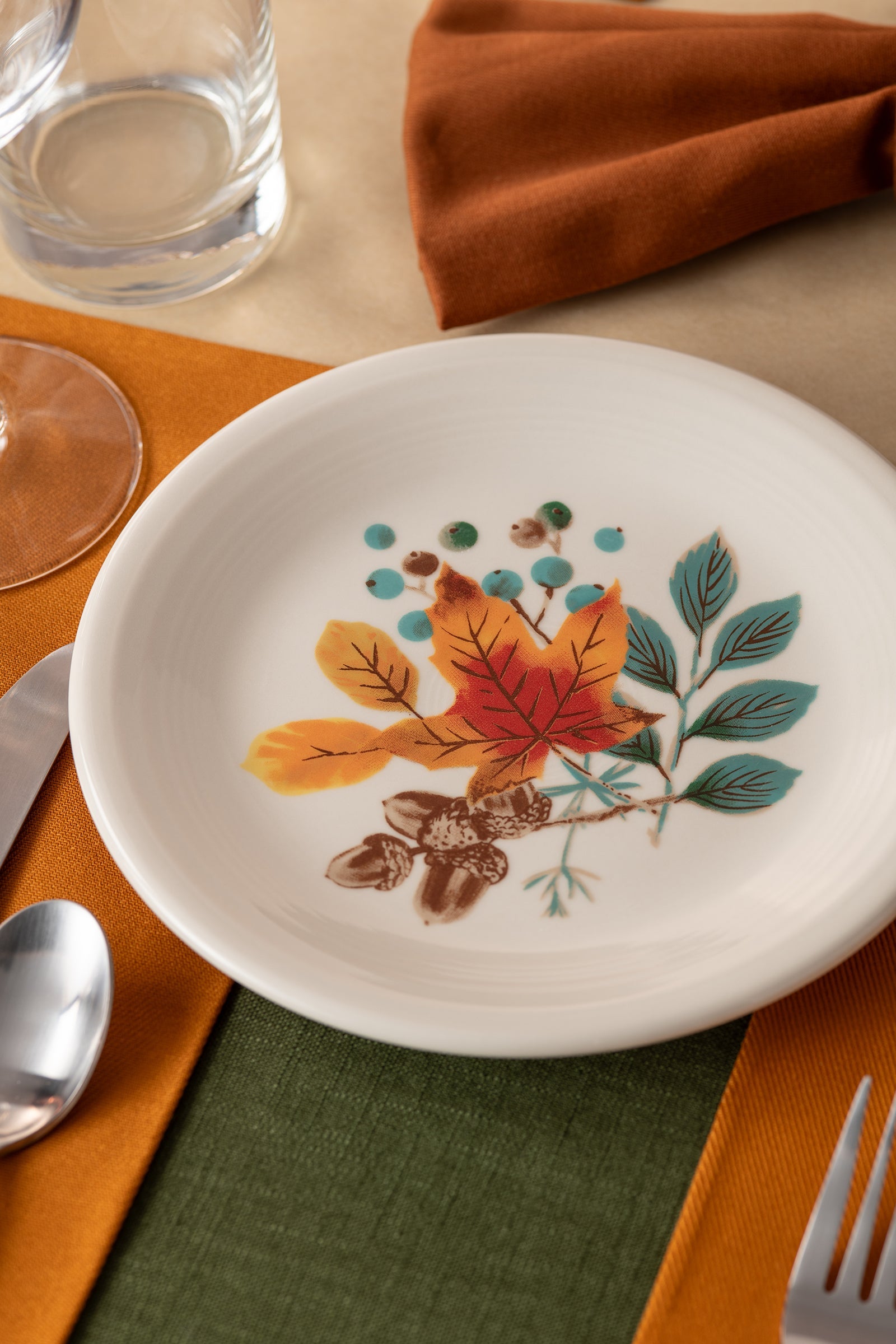 Fiesta China Autumn Fields Classic Rim 7 1/4 Inch Salad Plate - Image 3