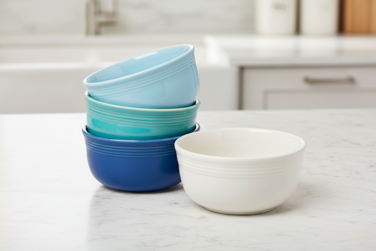 Fiesta China Mixed Coastal Blues All-Purpose 6-Inch 28OZ Gusto Bowls, Set of 4 - Image 2