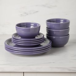 Alternative view of Fiesta China Lavender Bistro Coupe 12-Piece Dinnerware Set, Service for 4