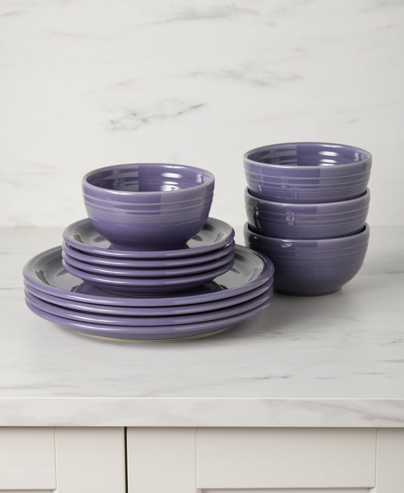 Fiesta China Lavender Bistro Coupe 12-Piece Dinnerware Set, Service for 4 - Image 2