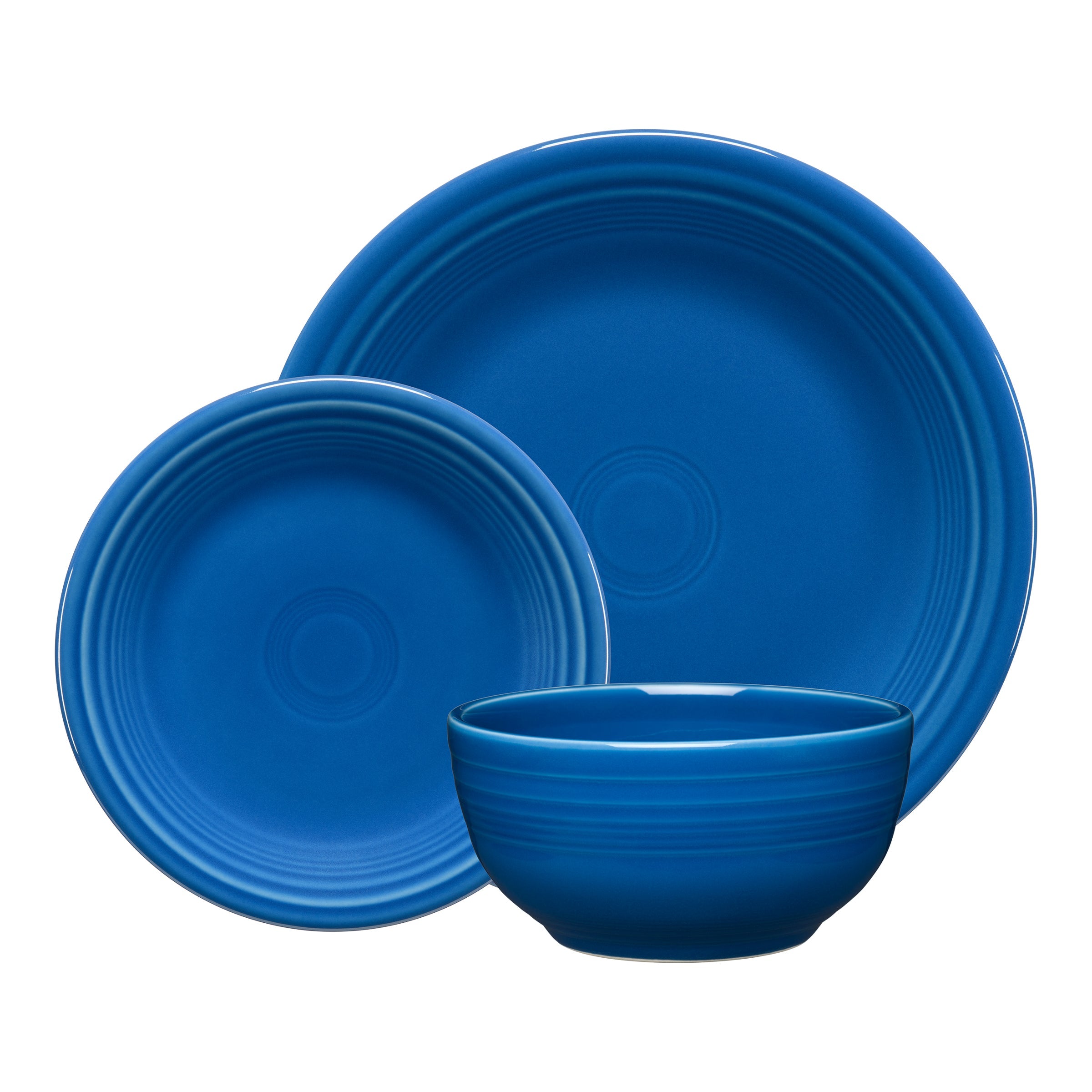 Fiesta China Lapis Classic Bistro 3-Piece Place Setting, Service for 1