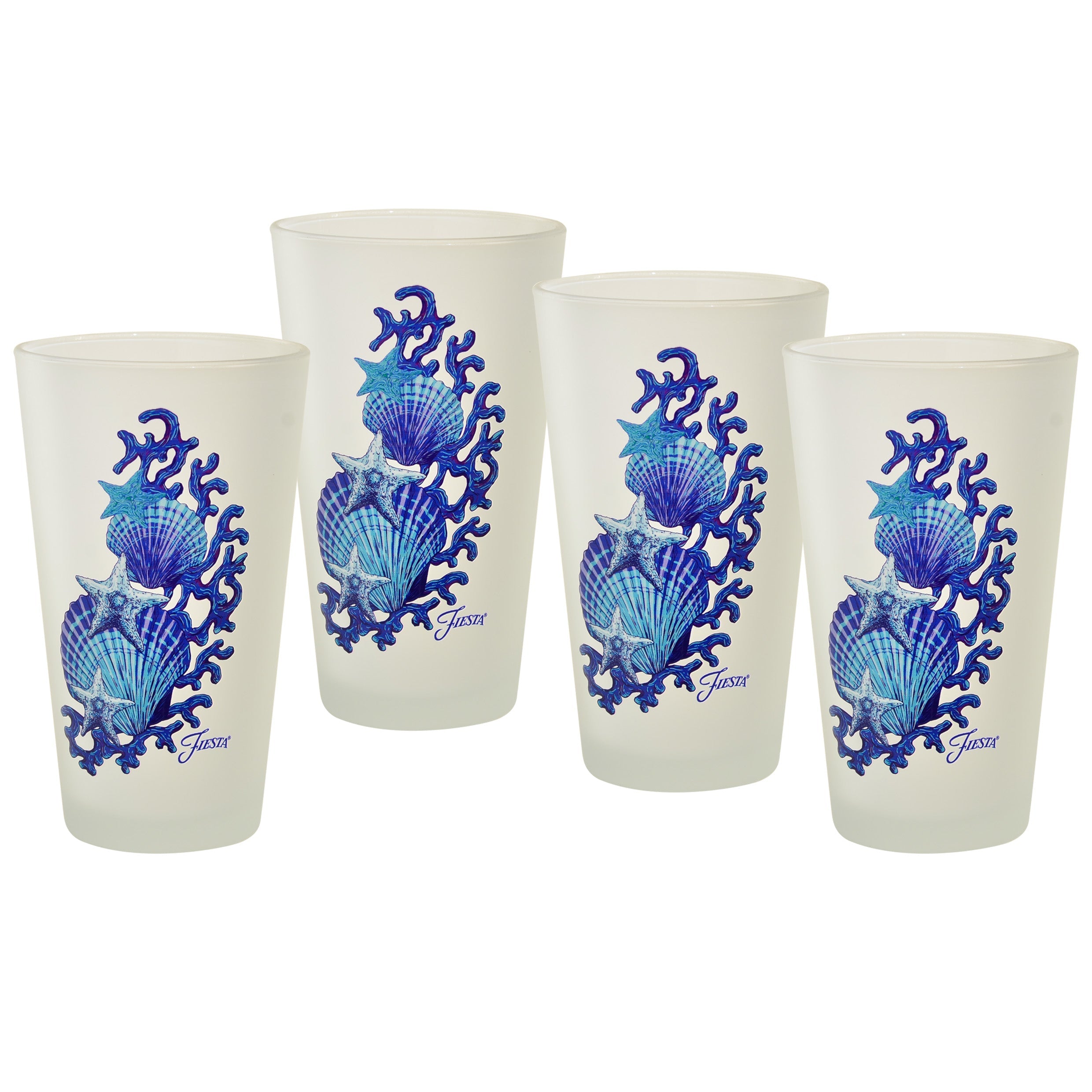 Fiesta China Retired 16 oz. Fiesta® Coastal Frosted Cooler, Set of 4