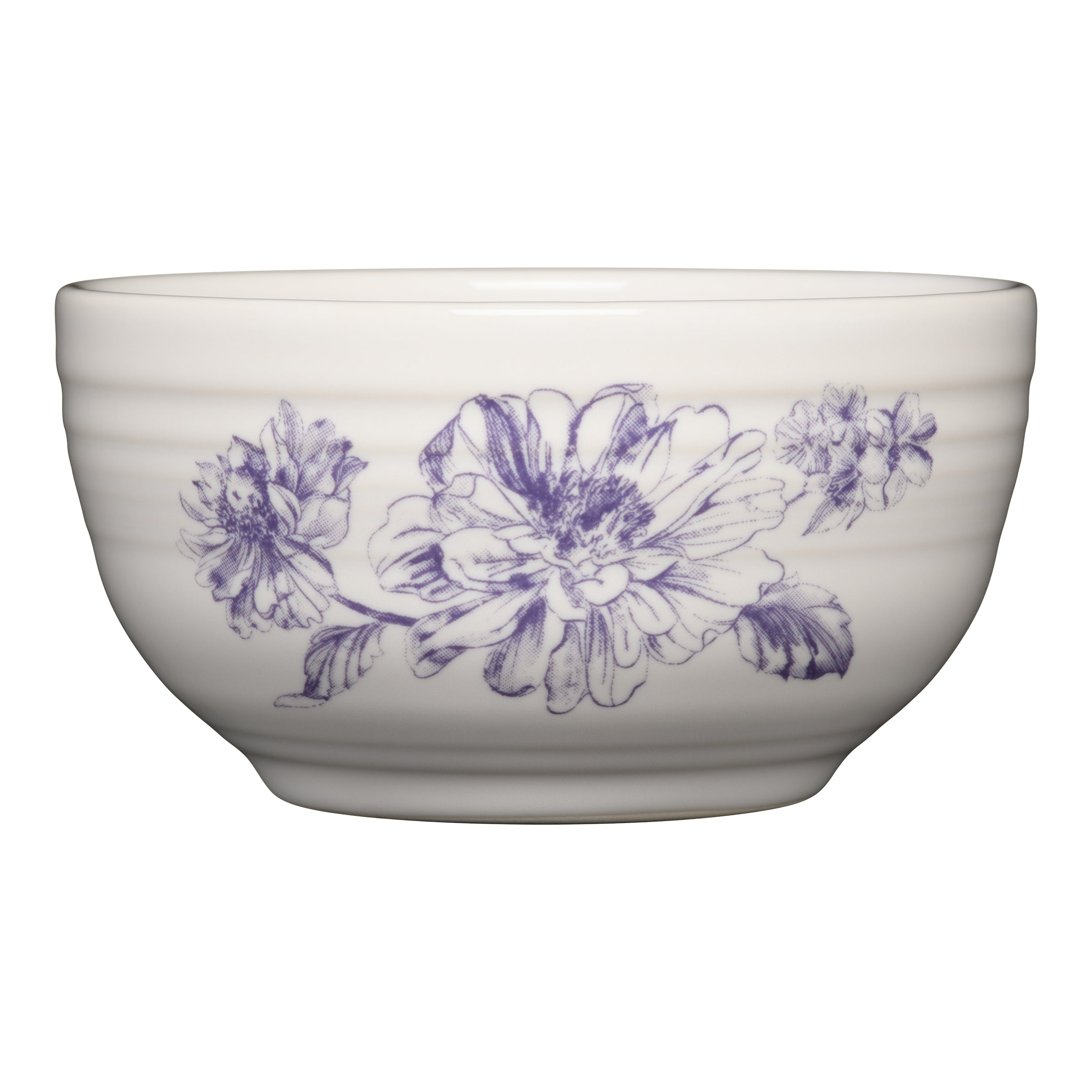 Fiesta China Botanical Floral Lavender Bistro Coupe 5 1/2 Inch Cereal Bowl 22 OZ