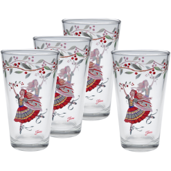 Fiesta China Nutcracker The Ballerina 16 oz. Cooler Glass - Set of 4