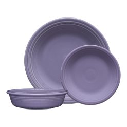 Fiesta China Lavender Classic Rim 3-Piece Place Setting, Service for 1