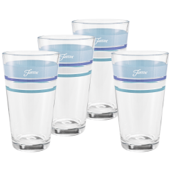 Fiesta China 16 oz. Fiesta® Edgeline Coastal Blue Cooler Glass - Set of 4