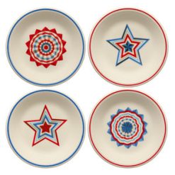 Fiesta China Americana Set of 4 Classic Rim 7 1/4 Inch Salad Plates