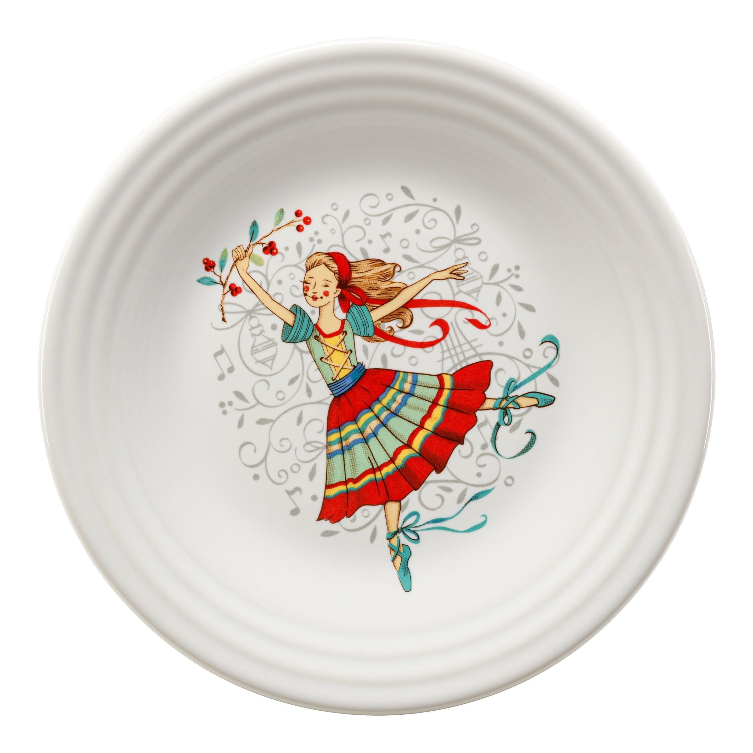Fiesta China Nutcracker Ballerina Classic Rim 9 Inch Luncheon Plate