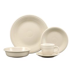 Fiesta China New Retired Linen Classic Rim 5-Piece Place Setting, Service for 1