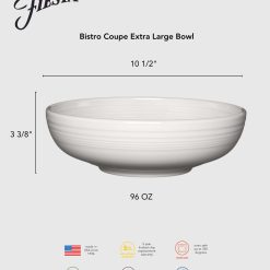 Alternative view of Fiesta China New Retired Bistro Coupe 10 1/2 Inch Extra Large Bowl 96 OZ