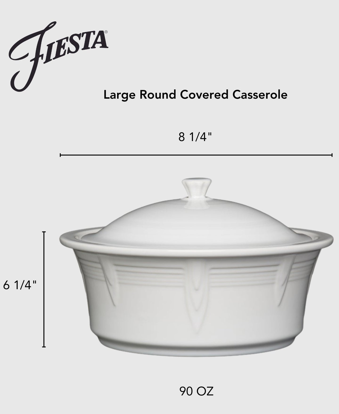 Fiesta China Large 10 Inch Round Covered Casserole 2.8 Quart - Image 4