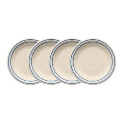 Fiesta China Americana Lapis Band Set of 4 Classic Rim 7 1/4-Inch Salad Plates