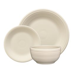 Fiesta China Linen Classic Bistro 3-Piece Place Setting, Service for 1