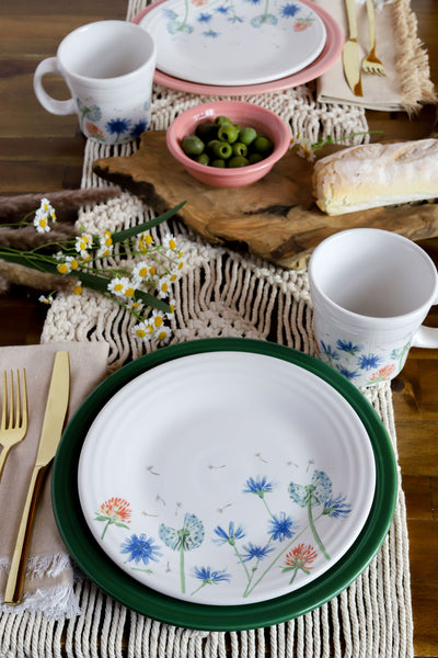 Fiesta China Breezy Floral Classic Rim 9 Inch Luncheon Plate - Image 2
