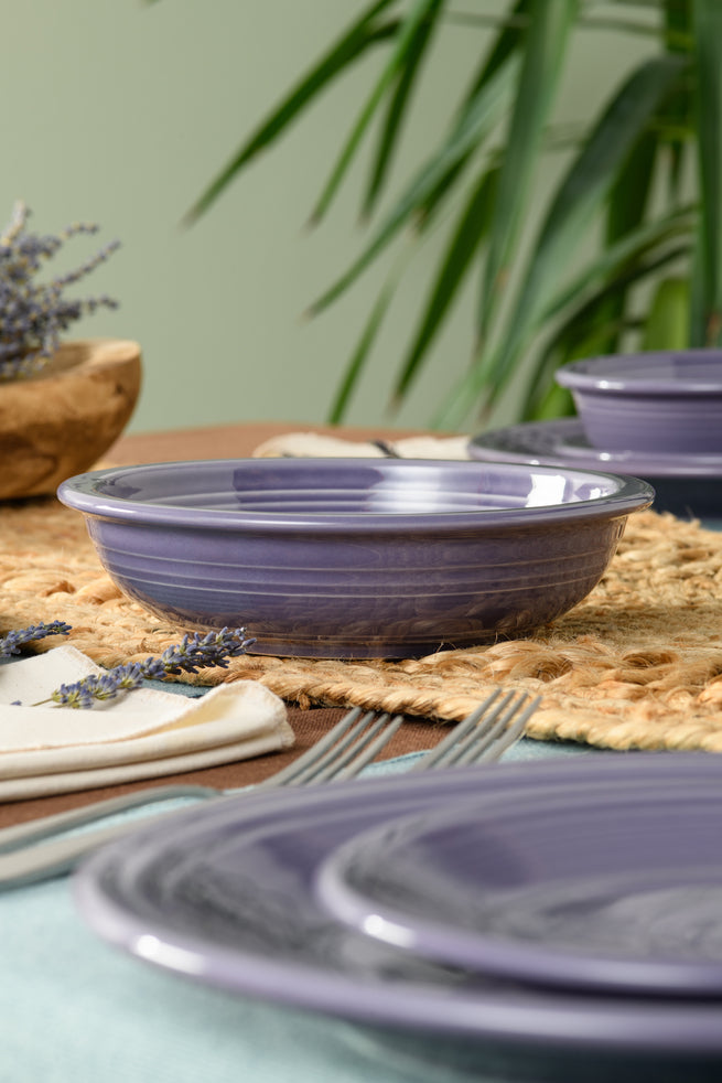 Fiesta China Lavender Classic Rim 8 3/8 Inch Pasta Bowl 34 OZ - Image 2