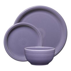 Fiesta China Lavender Bistro Coupe 3-Piece Place Setting, Service for 1
