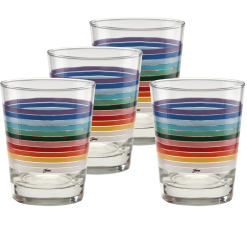 Fiesta China All Colors 2026 15 oz. Tapered Double Old Fashion - Set of 4