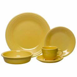 Fiesta China New Retired Classic Rim 5-Piece Place Setting, Service for 1