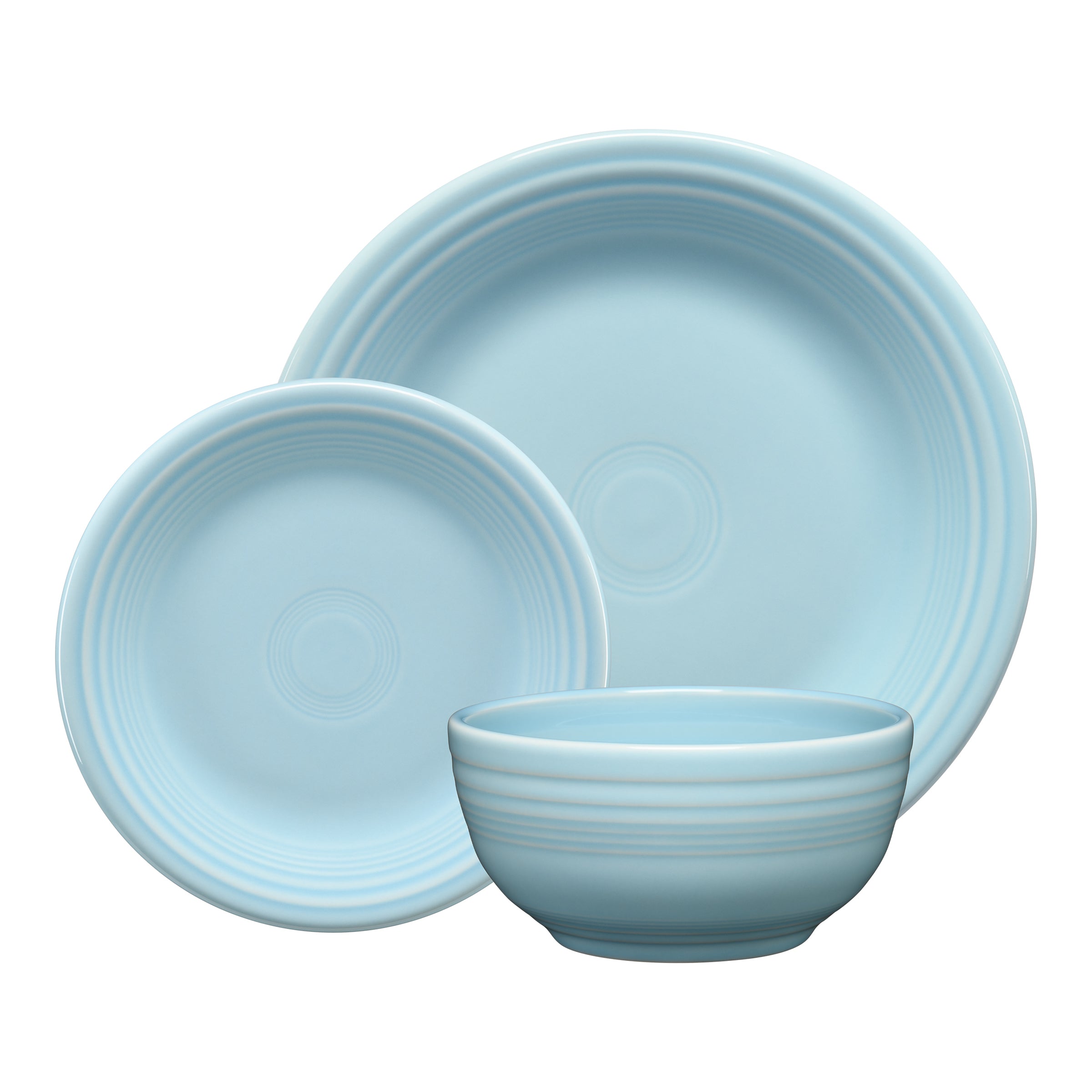 Fiesta China Sky Classic Bistro 3-Piece Place Setting, Service for 1