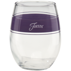 Alternative view of Fiesta China Lavender 15 oz. Frame Stemless Glass, Set of 4