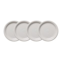 Fiesta China White Bistro Coupe 7 1/4 Inch Salad Plate, Set of 4