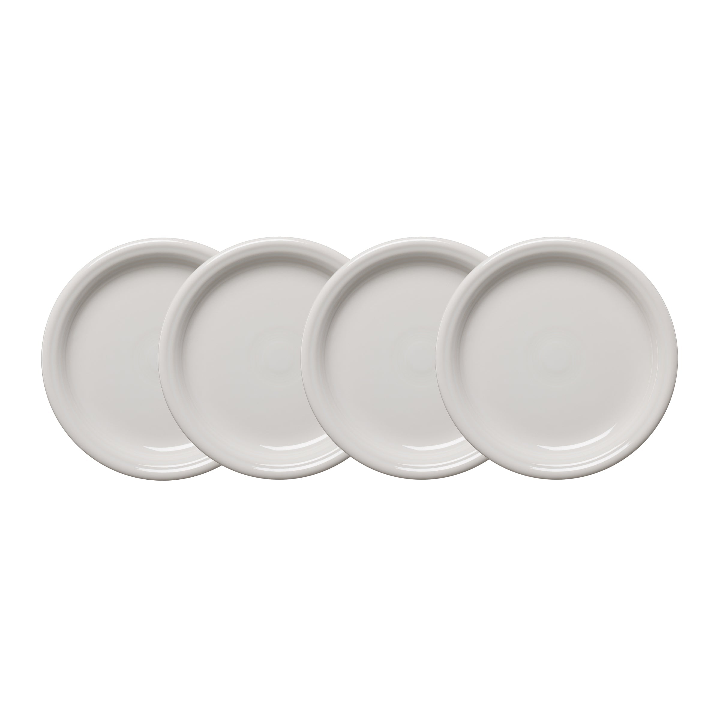 Fiesta China White Bistro Coupe 7 1/4 Inch Salad Plate, Set of 4