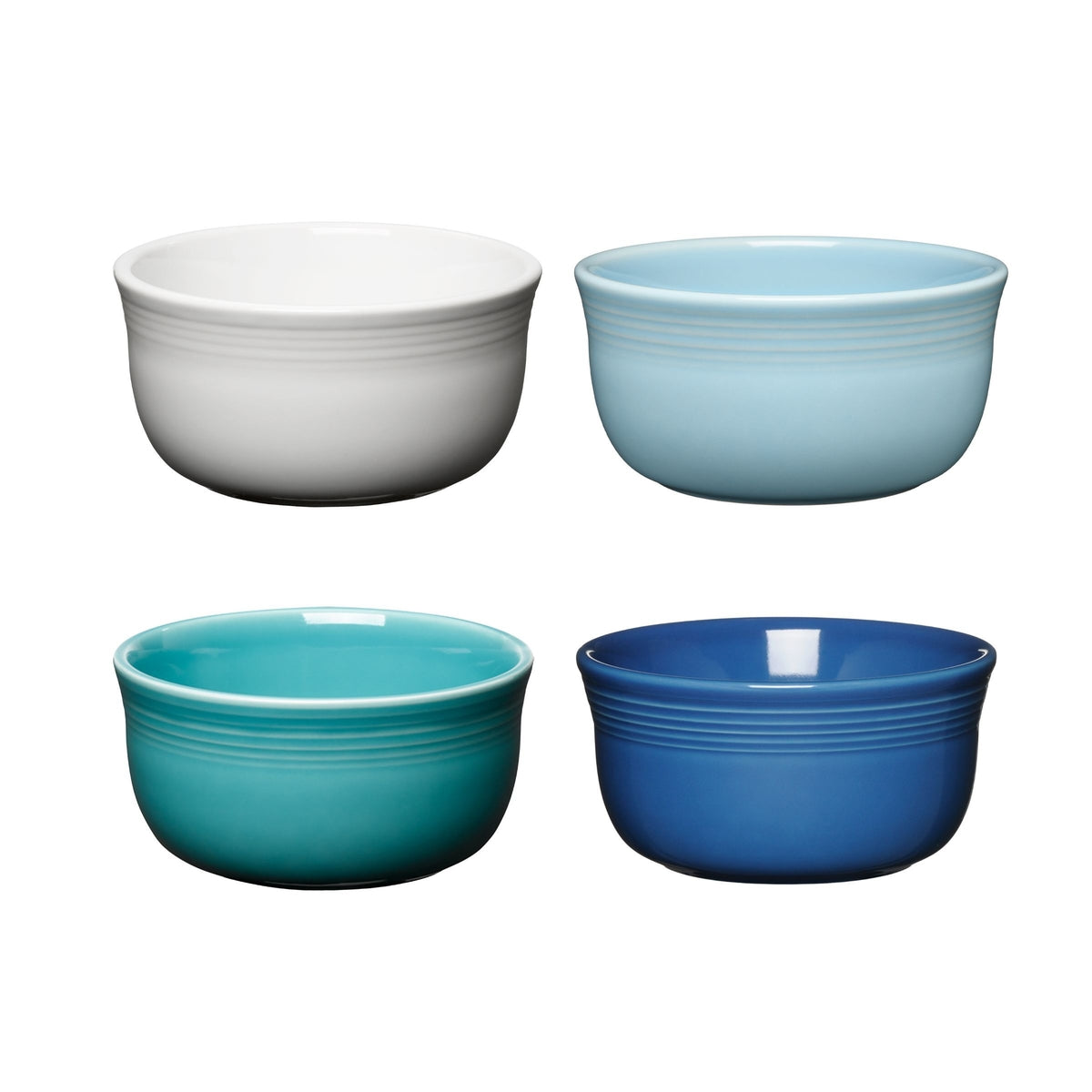 Fiesta China Mixed Coastal Blues All-Purpose 6-Inch 28OZ Gusto Bowls, Set of 4 - Image 3