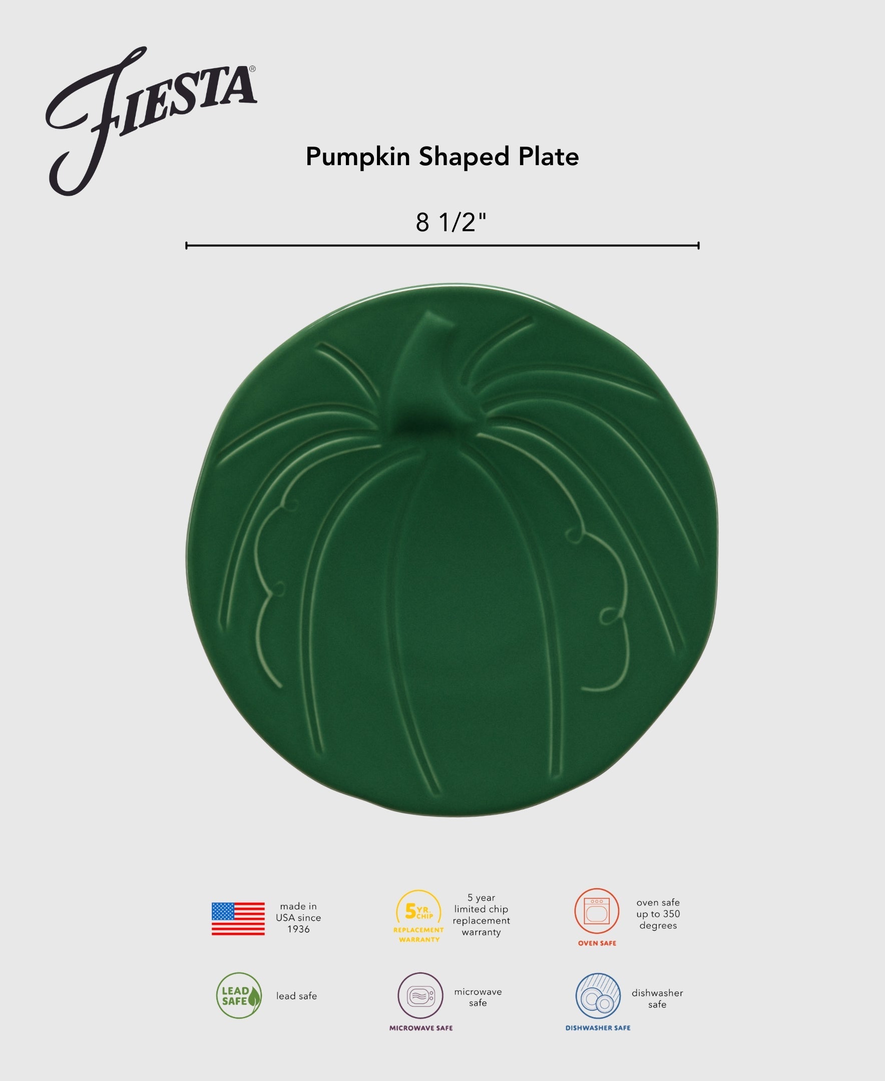 Fiesta China Pumpkin Shaped Plate 8 1/2 Inch - Image 8