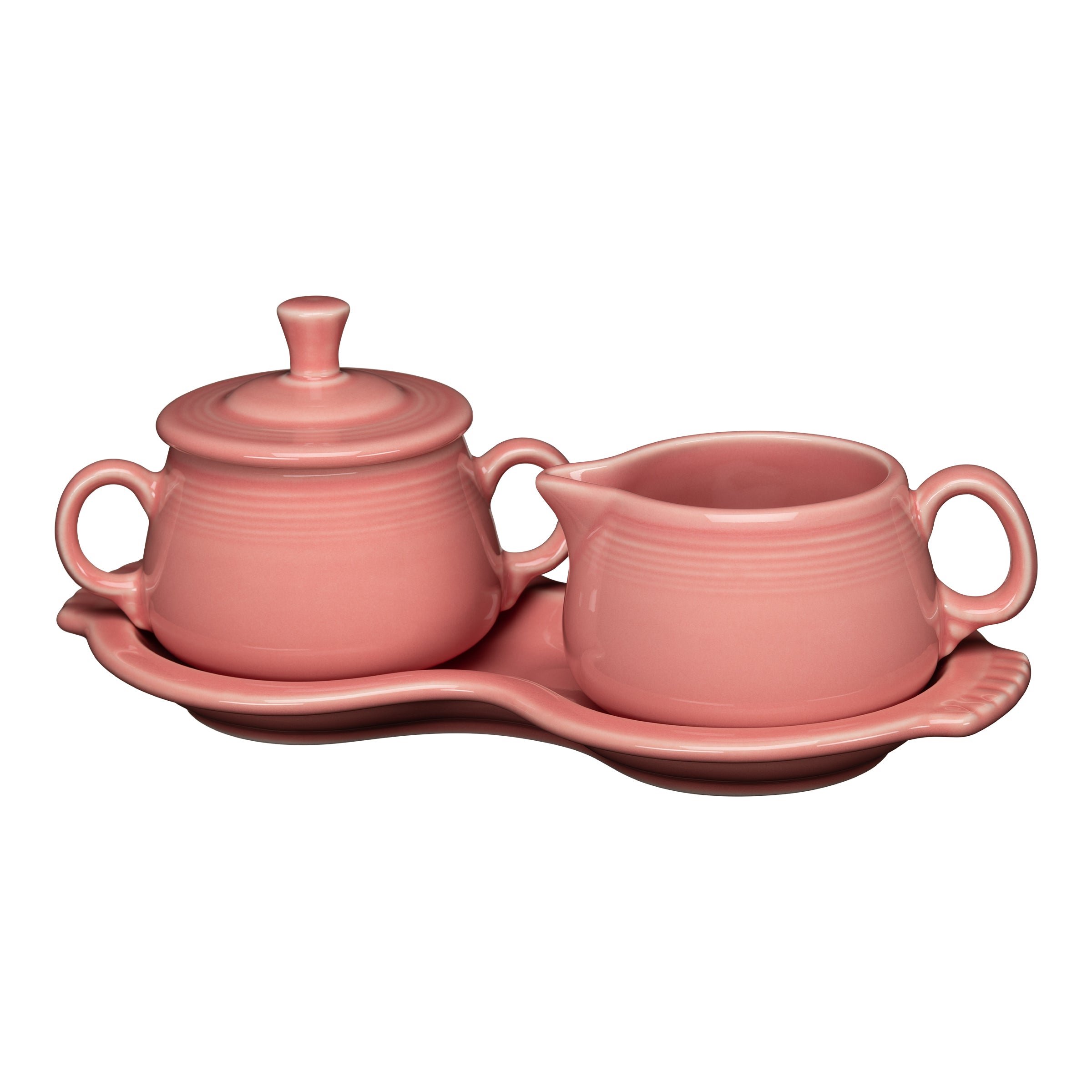 Fiesta China New Retired 4-Piece Sugar Bowl and Creamer Set with Tray - Image 7