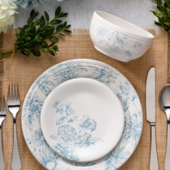 Alternative view of Fiesta China Botanical Floral Sky Classic Bistro 3-Piece Place Setting, Service For 1