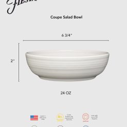 Alternative view of Fiesta China Lavender Coupe 6 3/4 Inch Salad Bowl 24 OZ