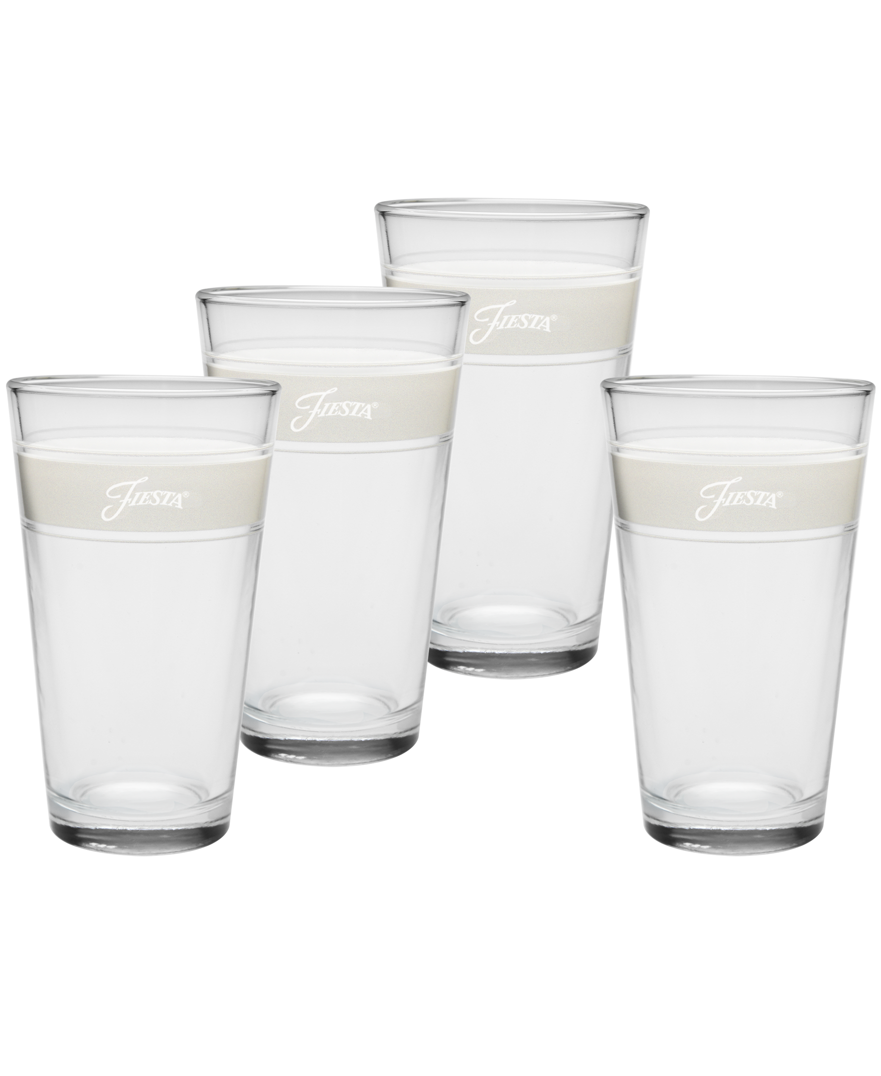 Fiesta China Linen 16 oz. Frame Cooler Glass - Set of 4